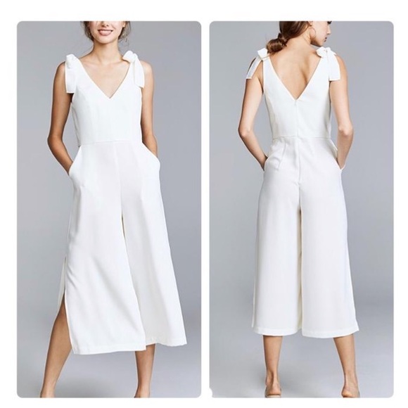 Amanda Uprichard Pants - Amanda Uprichard wise leg ivory jumpsuit